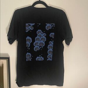 Saturdays New York City Black Tee with Blue Design